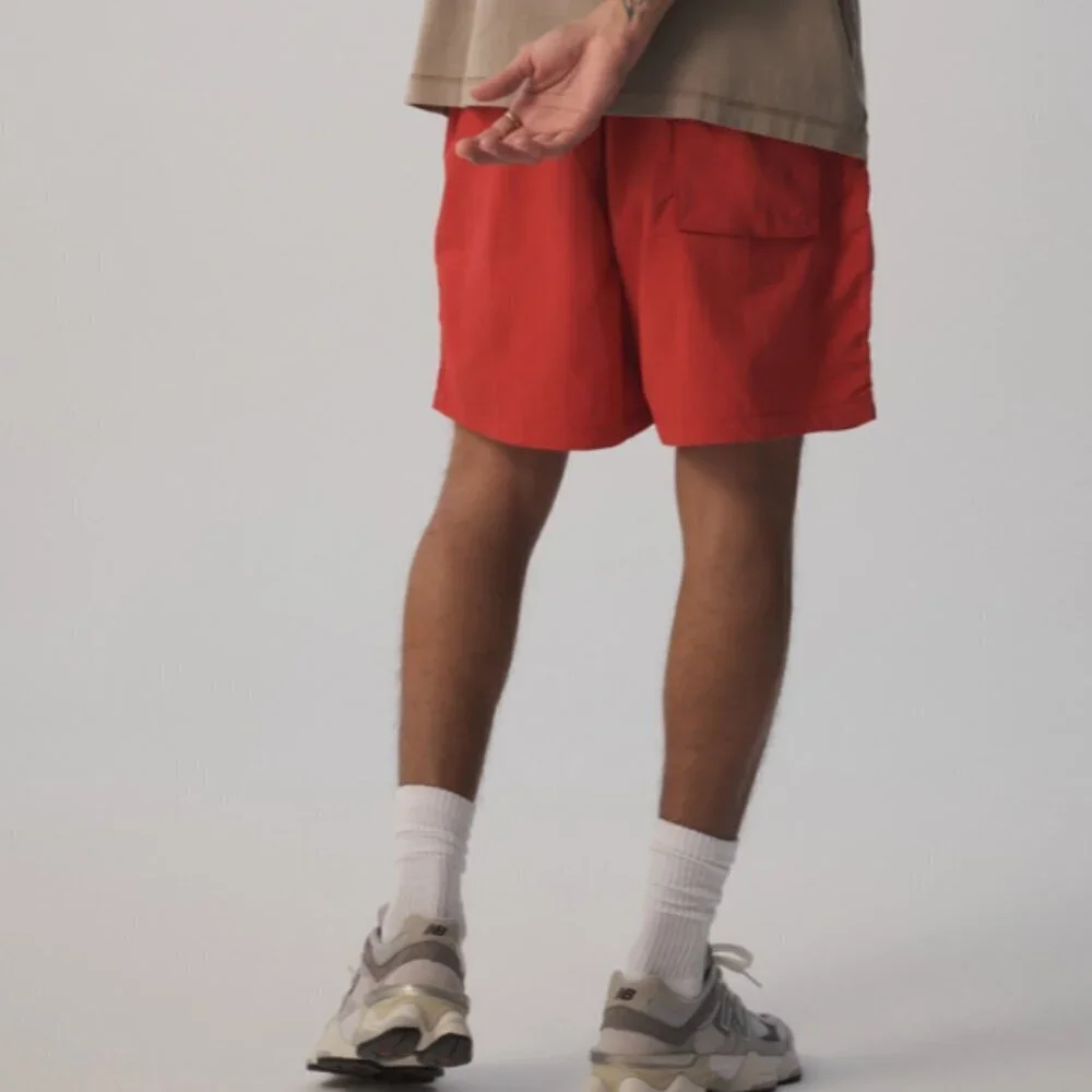 NEW LCKR Woven Nylon Red Shorts SZ XL
